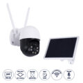 Αυτόνομη Ηλιακή IP Camera 1080P 2MP WiFi 350° Μοιρών - 3200mAh - Φωτοβολταϊκό Πάνελ - Νυχτερινή Όραση με LED IR - Ανιχνευτή Κίνησης - Νυχτερινή Λήψη - Αδιάβροχη IP66 - Λευκό