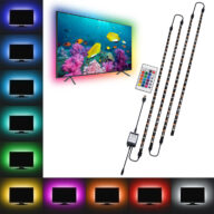 Σετ Ταινία TV Kit LED RGB SMD 5050 2m (4x50CM) 14.4W/2m 60LED/2m 1454lm/2m 120° USB DC 5V Οπίσθιου Κρυφού Φωτισμού για Τηλεόραση με Ασύρματο Τηλεχειριστήριο Αδιάβροχο IP65 RGB