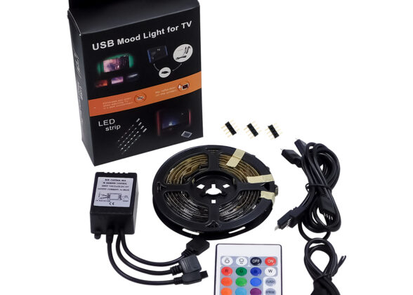 Σετ Ταινία TV Kit LED RGB SMD 5050 2m (4x50CM) 14.4W/2m 60LED/2m 1454lm/2m 120° USB DC 5V Οπίσθιου Κρυφού Φωτισμού για Τηλεόραση με Ασύρματο Τηλεχειριστήριο Αδιάβροχο IP65 RGB