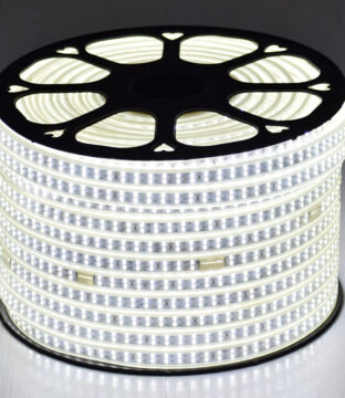 Wide Ταινία Διπλής Σειράς Epistar LED SMD 2835 1m 24W/m 180LED/m 3360lm/m 120° DC 230V Αδιάβροχη IP68 Ψυχρό Λευκό 6000K Dimmable