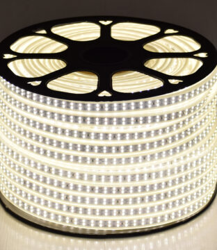 Wide Ταινία Διπλής Σειράς Epistar LED SMD 2835 1m 24W/m 180LED/m 3288lm/m 120° DC 230V Αδιάβροχη IP68 Φυσικό Λευκό 4500K Dimmable