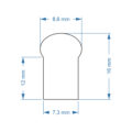 OVALE 120° Degree Neon Flex Epistar LED SMD 2835 1m 12W/m 120LED/m 1212lm/m 120° DC 24V Αδιάβροχη IP68 Κόκκινο Dimmable