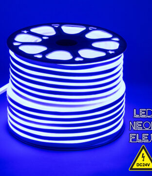 OVALE 120° Degree Neon Flex Epistar LED SMD 2835 1m 12W/m 120LED/m 1212lm/m 120° DC 24V Αδιάβροχη IP68 Μπλε Dimmable