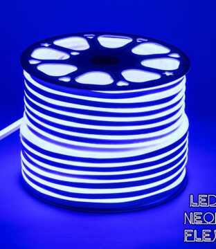 OVALE 120° Degree Neon Flex Epistar LED SMD 2835 1m 12W/m 120LED/m 1212lm/m 120° DC 230V Αδιάβροχη IP68 Μπλε Dimmable