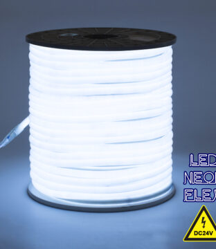 TUBE 360° Degree Neon Flex Epistar LED SMD 2835 1m 12W/m 120LED/m 1320lm/m 360° DC 24V Αδιάβροχη IP68 Ψυχρό Λευκό 6000K Dimmable