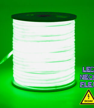 TUBE 360° Degree Neon Flex Epistar LED SMD 2835 1m 12W/m 120LED/m 1212lm/m 360° DC 24V Αδιάβροχη IP68 Πράσινο Dimmable