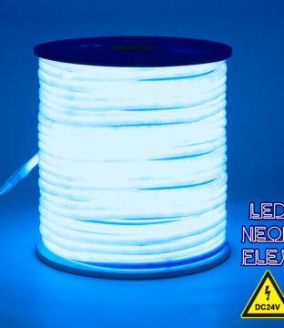 TUBE 360° Degree Neon Flex Epistar LED SMD 2835 1m 12W/m 120LED/m 1212lm/m 360° DC 24V Αδιάβροχη IP68 Μπλε Dimmable