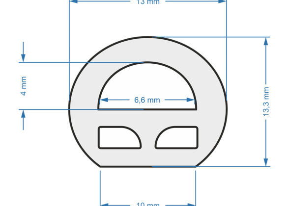 TUBE 360° Degree Neon Flex Epistar LED SMD 2835 1m 12W/m 120LED/m 1212lm/m 360° DC 24V Αδιάβροχη IP68 Μπλε Dimmable