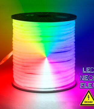 TUBE 360° Degree Neon Flex Epistar LED SMD 5050 1m 18W/m 60LED/m 1818lm/m 360° DC 24V Αδιάβροχη IP68 RGB Dimmable