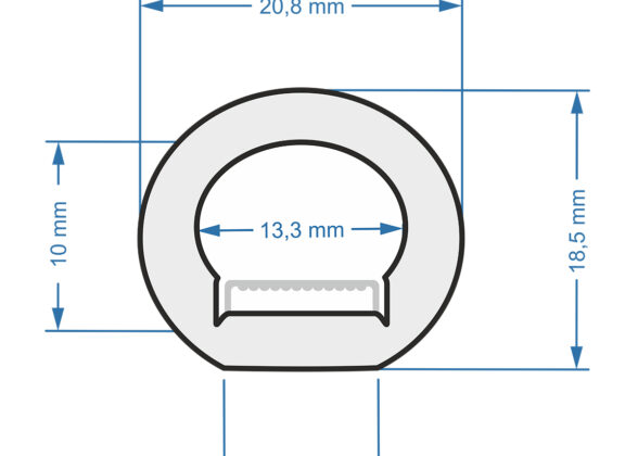 TUBE 360° Degree Neon Flex Epistar LED SMD 5050 1m 18W/m 60LED/m 1818lm/m 360° DC 24V Αδιάβροχη IP68 RGB Dimmable