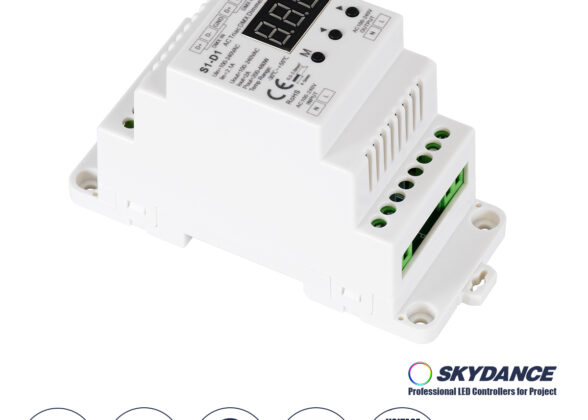 Dimmer Din Rail Ράγας 1 Καναλιού AC 100-240V 1 x 2A 480W - Max 2A 480W - IP20 DMX512 Μ11.5 x Π5 x Υ6.5cm - 5 Years Warranty