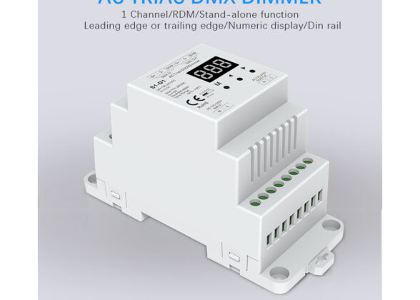 Dimmer Din Rail Ράγας 1 Καναλιού AC 100-240V 1 x 2A 480W - Max 2A 480W - IP20 DMX512 Μ11.5 x Π5 x Υ6.5cm - 5 Years Warranty