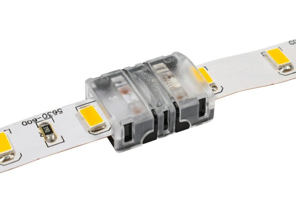 Ταχυσύνδεσμος Ένωσης IP20 - Strip To Strip Connector για Ένωση 2 x Μονόχρωμες Ταινίες LED Πλάτους 8mm