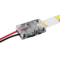 Ταχυσύνδεσμος Ένωσης IP20 - Strip To Cable Connector για Ένωση 1 x Μονόχρωμης Ταινίας LED Πλάτους 8mm με 1 x Καλώδιο Τροφοδοσίας