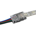 Αδιάβροχος Ταχυσύνδεσμος Ένωσης IP65 - Strip To Cable Connector για Ένωση 1 x RGB Αδιάβροχης Ταινίας LED Πλάτους 10mm με 1 x Καλώδιο Τροφοδοσίας