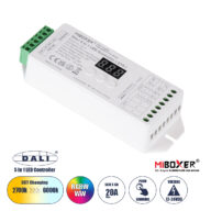 DL-X Mi-BOXER DC DALI & Push Dimming 5 in 1 High Speed Controller / Dimmer 5 Καναλιών DC 12-24V 5 x 6A 144W – Max 20A 480W – IP20 RGBW+WW Μ13 x Π5 x Υ2.5cm – 5 Years Warranty