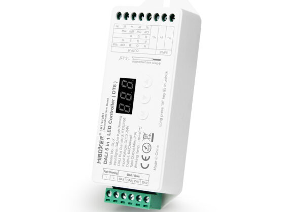 DL-X Mi-BOXER DC DALI & Push Dimming 5 in 1 High Speed Controller / Dimmer 5 Καναλιών DC 12-24V 5 x 6A 144W - Max 20A 480W - IP20 RGBW+WW Μ13 x Π5 x Υ2.5cm - 5 Years Warranty