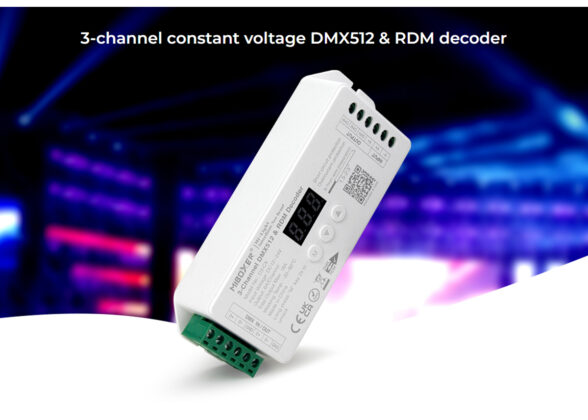 Mi-BOXER DC DMX & RDM Dimmer High Speed Controller / Decoder 3 Καναλιών DC 12-24V 3 x 6A 144W - Max 18A 432W - IP20 Μ13 x Π5 x Υ2.5cm - 5 Years Warranty