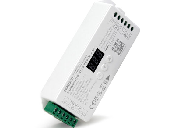 Mi-BOXER DC DMX & RDM Dimmer High Speed Controller / Decoder 3 Καναλιών DC 12-24V 3 x 6A 144W - Max 18A 432W - IP20 Μ13 x Π5 x Υ2.5cm - 5 Years Warranty