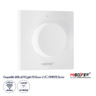 Ασύρματο Επιτοίχιο Χειριστήριο Dimmer RF 2.4Ghz για όλα τα Μονόχρωμα Mi-BOXER Controller DC 3V 1 x CR2032 – IP20 Λευκό Μ8.5 x Π8.5 x Υ2.5cm – 5 Years Warranty