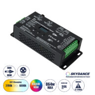 D5 SKYDANCE DC DMX & RDM Dimmer High Speed Controller / Decoder 5 Καναλιών DC 12-24V 5 x 6A 144W – Max 30A 864W – IP20 Μ17 x Π8 x Υ4cm – 5 Years Warranty