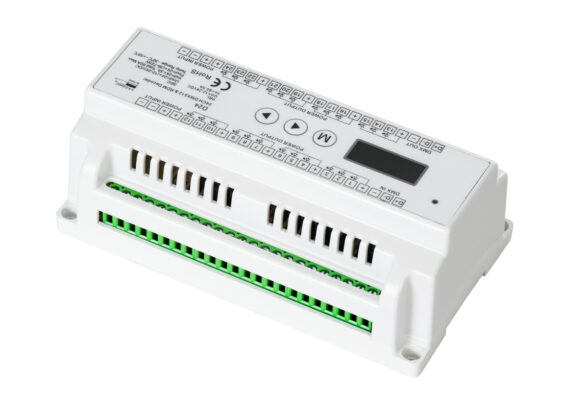 DC DMX & RDM Dimmer Din Rail Ράγας High Speed Controller / Decoder 24 Καναλιών AC 12-24V 24 x 3A 72W - Max 72.5A 1740W - IP20 Μ16 x Π9 x Υ6cm - 5 Years Warranty