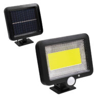 Αυτόνομος Ηλιακός Προβολέας LED 100 COB 20W 1200lm με Ενσωματωμένη Μπαταρία 2400mAh – Φωτοβολταϊκό Πάνελ με Αισθητήρα Ημέρας-Νύχτας – PIR Αισθητήρα Κίνησης Αδιάβροχο IP65 Ψυχρό Λευκό 6000K