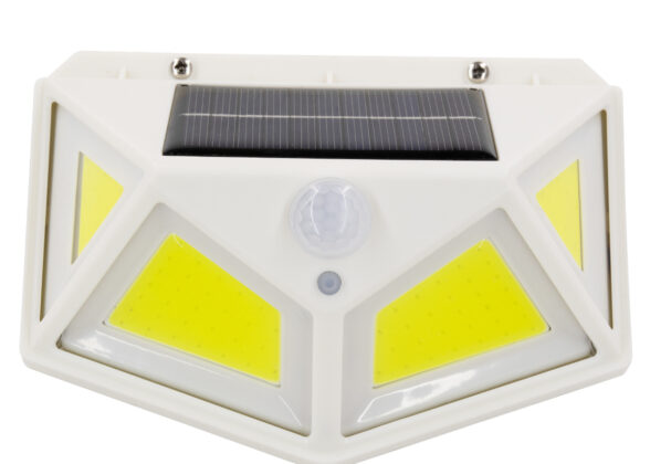 Αυτόνομο Ηλιακό Φωτιστικό LED COB 10W 1000lm με Ενσωματωμένη Μπαταρία 1200mAh - Φωτοβολταϊκό Πάνελ με Αισθητήρα Ημέρας-Νύχτας και PIR Αισθητήρα Κίνησης Αδιάβροχο IP65 Ψυχρό Λευκό 6000K