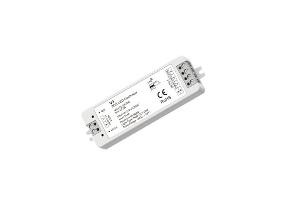 DC RF 2.4Ghz Dimmer High Speed Controller 3 Καναλιών DC 12-24V 3 x 5A 96W - Max 12A 288W - IP20 Μ10 x Π3.5 x Υ2cm - 5 Years Warranty