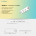 DC RF 2.4Ghz Dimmer High Speed Controller 2 Καναλιών DC 12-24V 2 x 5A 120W - Max 10.5A 252W - IP20 Μ10 x Π3.5 x Υ2cm - 5 Years Warranty