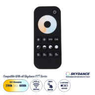 Ασύρματο Χειριστήριο Αφής RF 2.4Ghz 1 Group για όλα τα CCT SKYDANCE Controller DC 3V 2 x AAA – IP20 Μαύρο Μ12.2 x Π5.3 x Υ1.7cm – 5 Years Warranty