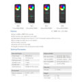 Ασύρματο Χειριστήριο Αφής RF 2.4Ghz 8 Group για όλα τα RGB/RGBW SKYDANCE Controller DC 3V 2 x AAA - IP20 Μαύρο Μ14 x Π5 x Υ1.9cm - 5 Years Warranty