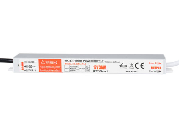 GloboStar® 73051 Μεταλλικό Τροφοδοτικό SELV για Προϊόντα LED 36W 3A - AC 220-240V σε DC 12V - Αδιάβροχο IP67 L22.1 x W3 x H2cm - 3 Years Warranty