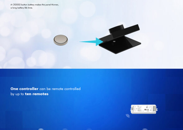 RK1 SKYDANCE Ασύρματο Χειριστήριο RF 2.4Ghz & Push Dimming 1 Group για όλα τα Μονόχρωμα SKYDANCE Controller DC 3V 1 x CR2032 - IP20 Μ9.1 x Π7.2 x Υ5.7cm - 5 Χρόνια Εγγύηση