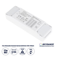 TE-12A-H SKYDANCE AC Triac Dimmable Constant Current LED Driver 1 Κανάλι AC 200-240V 1 x 0.15A 12W – Max 0.15A 12W – IP20 Μ11.1 x Π3.7 x Υ2cm – 5 Χρόνια Εγγύηση