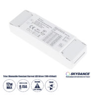 TE-12A-L SKYDANCE AC Triac Dimmable Constant Current LED Driver 1 Κανάλι AC 200-240V 1 x 0.15A 12W – Max 0.15A 12W – IP20  Μ11.1 x Π3.7 x Υ2cm – 5 Χρόνια Εγγύηση