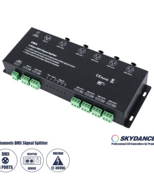 DMA SKYDANCE DC DMX512 Signal Splitter / Amplifier 4 Καναλιών DC 12-36V – IP20 Μ25.6 x Π9.2 x Υ3.8cm – 5 Χρόνια Εγγύηση