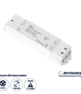 DA-L SKYDANCE DC DMX512 Signal Amplifier 2 Καναλιών DC 12-48V – IP20  Μ17.5 x Π4.5 x Υ2.5cm – 5 Χρόνια Εγγύηση