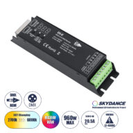 D5-E SKYDANCE DC DMX512 & RDM Decoder 5 Καναλιών DC 12-48V 5 x 4A 960W – Max 20.5A 960W – IP20 Μ17.5 x Π4.5 x Υ3.3cm – 5 Χρόνια Εγγύηση