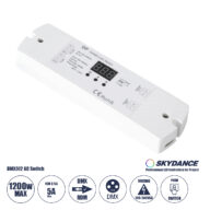 DP SKYDANCE AC DMX512 Push Switch 1 Κανάλι AC 100-240V 1 x 5A 1200W – Max 5A 1200W – IP20  Μ17 x Π5 x Υ2.5cm – 5 Χρόνια Εγγύηση