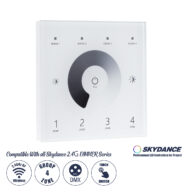 Ασύρματο DMX512 Επιτοίχιο Χειριστήριο RF 2.4Ghz 4 Group για όλα τα SKYDANCE DMX512 Controller AC 100-240V Max 0.1A – IP20 Μ8.5 x Μ8.5 x Π8.5 x Υ3.5cm – 5 Χρόνια Εγγύηση