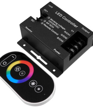 Ασύρματος LED RGB Controller με Χειριστήριο Αφής 2.4G RF 12v (216w) – 24v (432w) DC