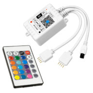 Ασύρματος Smart Home Wi-Fi LED RGB Controller με 2 Εξόδους RGB και Χειριστήριο IR DC 12V Max 100W – DC 24V Max 200W