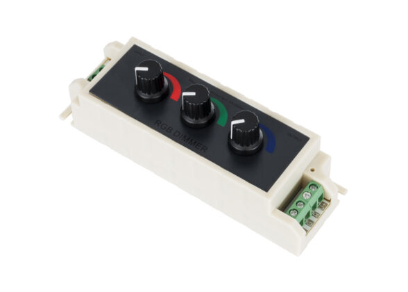 DC RGB Dimmer Controller 3 Καναλιών DC 12V 3 x 9A 144W - Max 27A 144W - IP20 Μ13 x Π4 x Υ4.5cm - 3 Χρόνια Εγγύηση