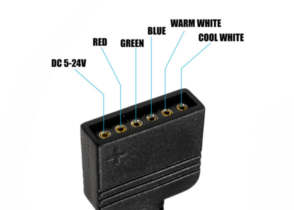 Ασύρματος LED RGBW + WW Controller με Χειριστήριο RF 2.4Ghz DC 5-24V Max 144W