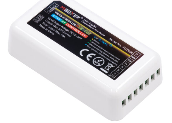 Mi-BOXER DC RF 2.4Ghz 5 in 1 High Speed Controller / Dimmer 5 Καναλιών DC 12-24V 5 x 6A 144W - Max 10A 240W - IP20 RGBW+WW - Μ8.5 x Π4.5 x Υ22cm - 5 Years Warranty