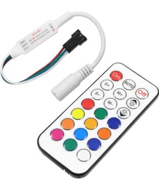 Ασύρματος LED Mini Dream-Color Magic Digital RGBW Controller με Χειριστήριο RF 21 Keys για LED Digital RGBW Προϊόντα 5v – 12v – 24v 2048 IC