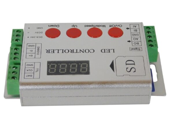 LED Digital RGB Controller DMX512 & Κάρτα SD για LED Digital RGB Προϊόντα 5v - 12v - 24v  HC03 2048 IC