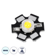 High Power Star LED – Υψηλής Ισχύος Star LED 1W DC 3.2V Ψυχρό Λευκό 6000K Φ2 x Υ0.6cm – 2 Χρόνια Εγγύηση