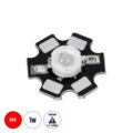 High Power Star LED - Υψηλής Ισχύος Star LED 1W DC 3.2V Κόκκινο Φ2 x Υ0.6cm - 2 Χρόνια Εγγύηση